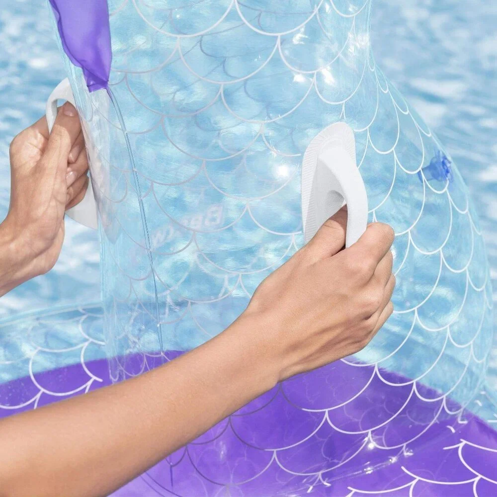 H2O GO! Royal Seahorse Ride-On Float Purple Pool Beach Inflatable 5ft